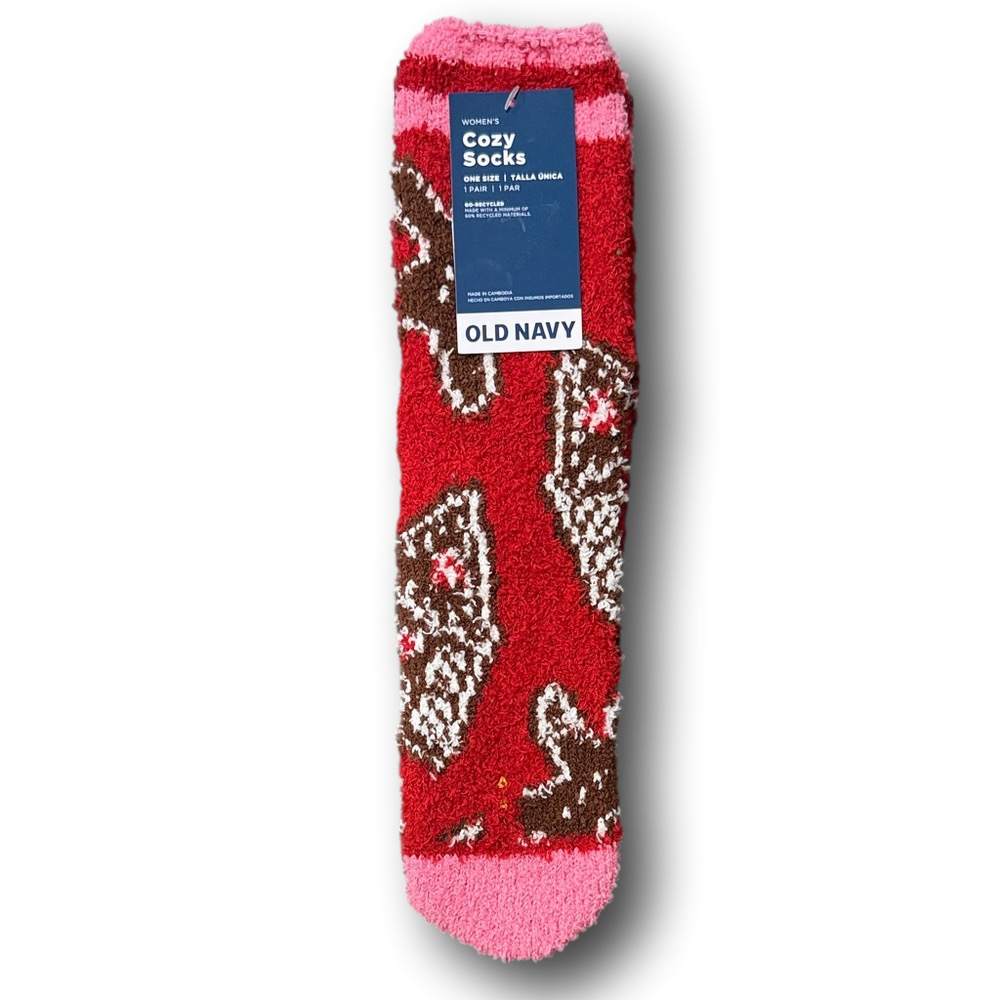 3/$15 Gingerbread Men & Houses Christmas Holiday Funny Cozy Fashion Socks - NWT